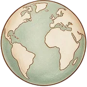 Globe terrestre illustrant une mode enfant de seconde main locale et durable à Bourges
